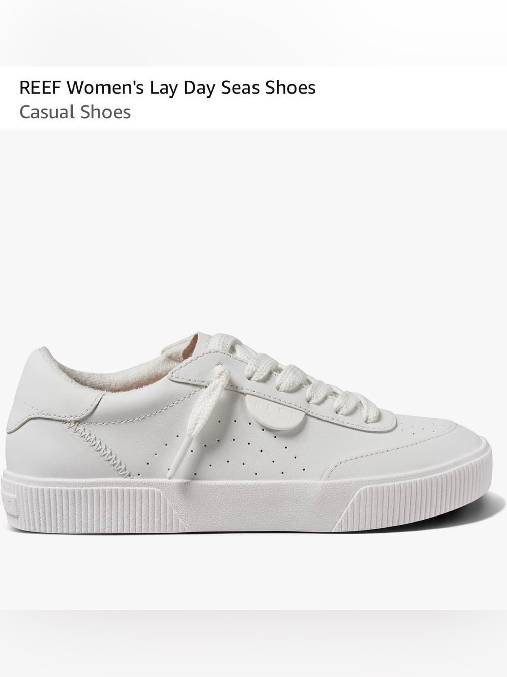 REEF LAY DAY SEAS White sneakers in size 6.5 New in Box - Picture 4 of 9
